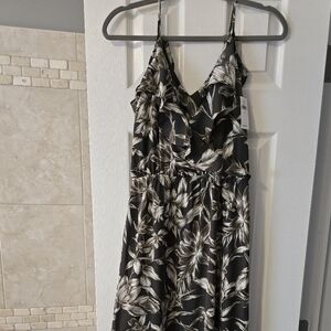 Black and White Floral Dress